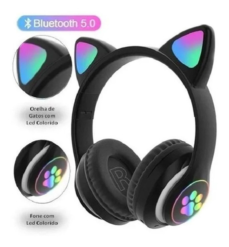 Auriculares Para Niños Gatinho Con Forma De Gato Hembra, Con