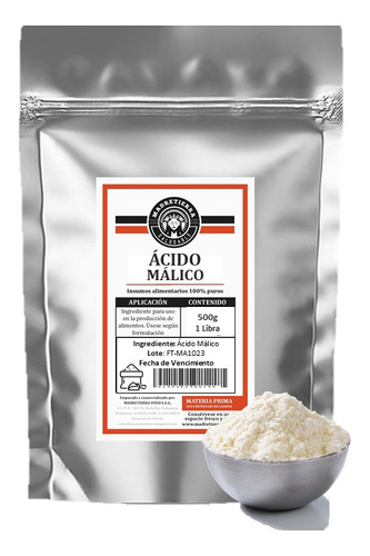 Ácido Málico X500g / En Polvo - g a $68