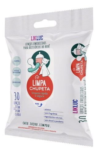 Limpa Chupeta ® Likluc Lenços Umedecidos