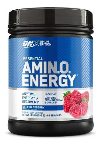 Optimum Nutrition Amino Energy 585g Suplemento En Polvo Frambuesa Azul