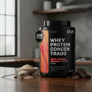Proteína Dux Nutrition Whey Protein Concentrado Pote 900G sabor Chocolate x 900g