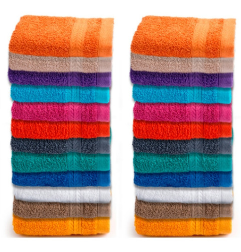 Toalla De Mano Marca Arcoiris X 6 Unidades Algodon