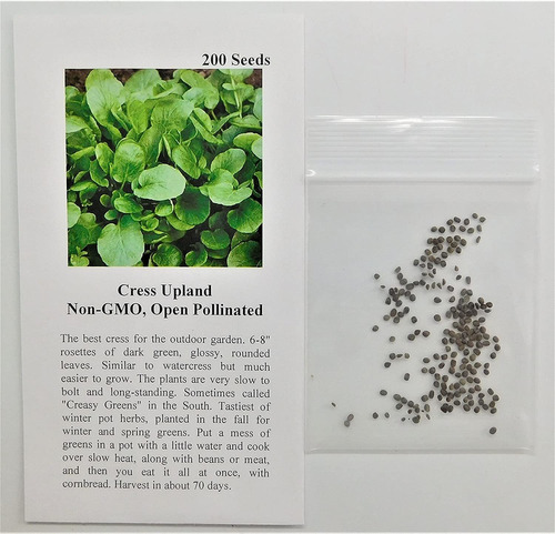 Davids Garden Seeds Berro Upland Sal3818 (verde) 200 Semill