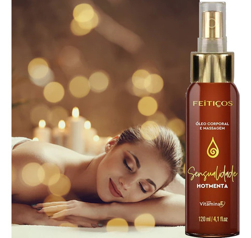 Oleo Massagem Relaxante Spray Hot Menta Com Vitamina E 120ml