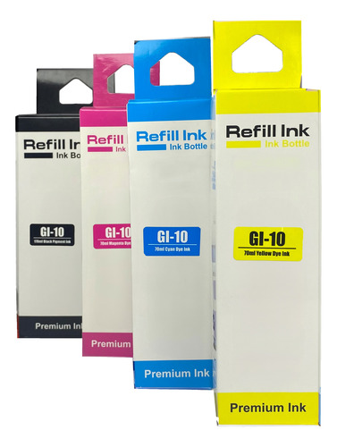 Pack De Tintas Para Canon Gi10 Gi-10 G6010 G5010 G7010