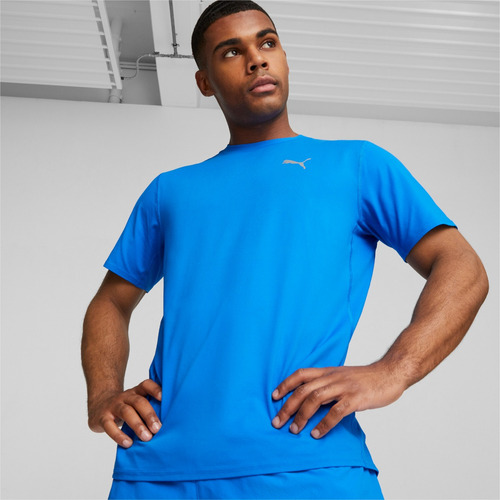 Playera Azul Puma Run Cloudspun Ss Tee Hombre