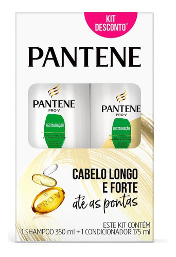  Kit Pantene Restauração Shampoo 350ml + Condicionador 175ml