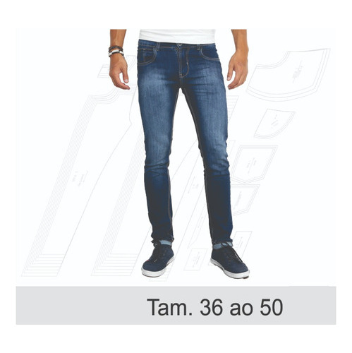 Kits  Molde Jean Skinny  Hombre  Pack Talles 36 Al 50