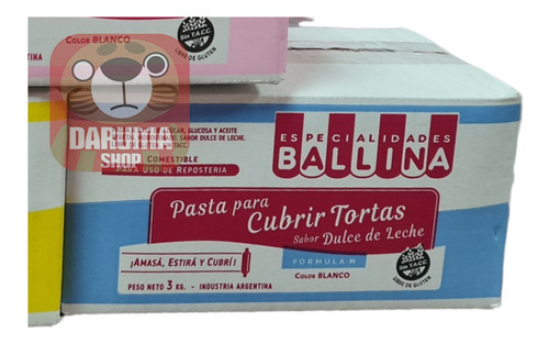 Pasta Para Cubrir Torta Ballina 3kg V/ Sabores Belgrano