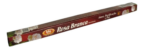 Incenso Indiano Bic Rosa Branca Caixa Com 8 Varetas