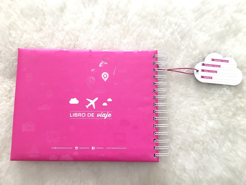 Cuaderno Diario. Bitácora/libro De Viajes. Fucsia. Promo.