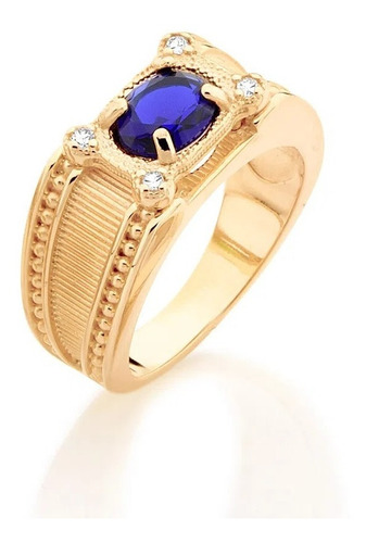 Anel Rommanel Formatura Com Cristal E Zirconias 511753