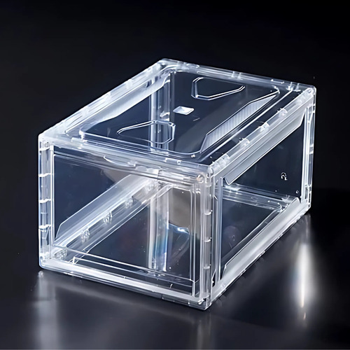 Caja De Tenis Apilable Plaxos Premium 100% Acrílico Imantada Color Transparente