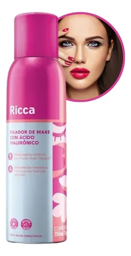 Fixador De Maquiagem Make Com Ácido Hialurônico 150ml Ricca