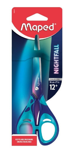 Tijera Escolar Maped Nightfall De 16 Cm X Unidad