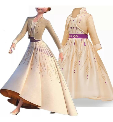 Disfraz Anna Vestido Frozen 2  Envio Gratis