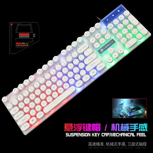 Teclado Retro Punk Blanco Limeide Tx30 Edición Punk