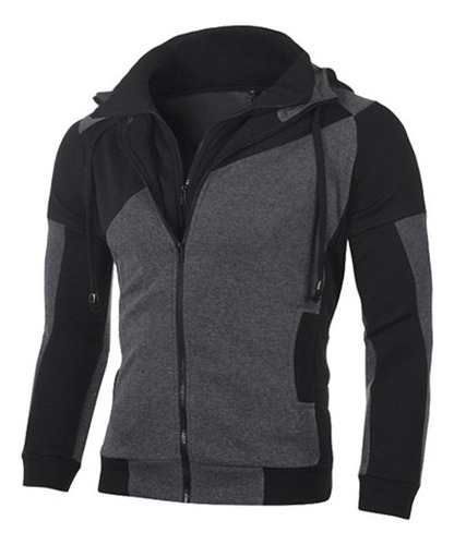 Sudadera Hombre Capucha Gorro Y Cierre Colores