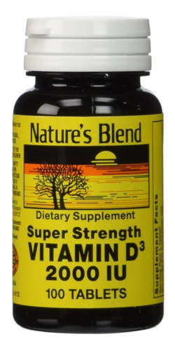 Nature's Blend Vitamina D3 2000 Iu 100 Tabletas