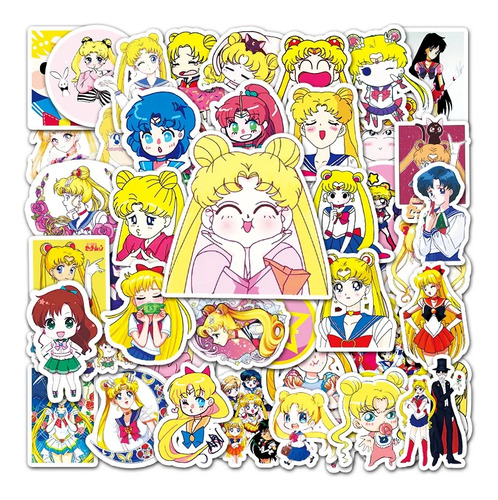 Stickers Sailor Moon X50 Calcomanías Autoadhesivo 