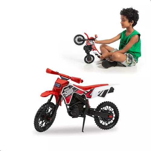 Brinquedo Mega Moto Cross De Trilha Grande Realista Infantil