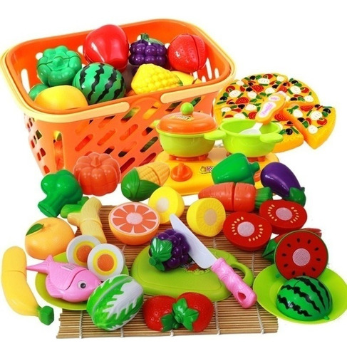 Juego De Juguetes De Cocina Para Niños 37 Frutas Y Verduras