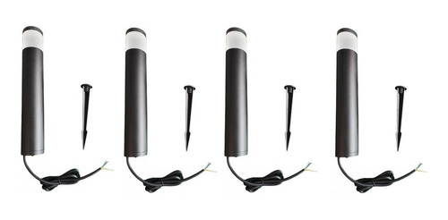 Foco Aplique Estaca Farol Led 3w Poste Jardin Exterior X4