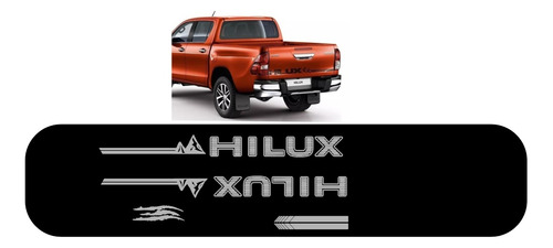 Par Sticker Franjas Laterales Hilux Camionetas Toyota Revo V