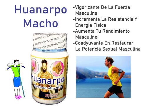 Imagen 4 de 4 de Huanarpo Macho Suplemento Alimentici Revitalizante Masculino