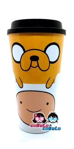 Vaso Plastico Tapa Cafe Hora De Aventura - Adventure Time