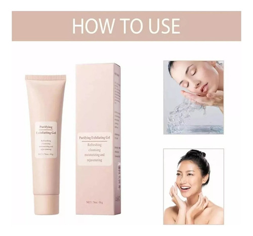Gel Exfoliante Purificante, Limpiador Exfoliante Facial 3 Pi