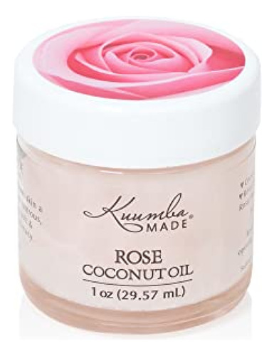 Aceite De Coco  De Rosa Hecho Por Kuumba, 1 Oz (29,57 Ml)