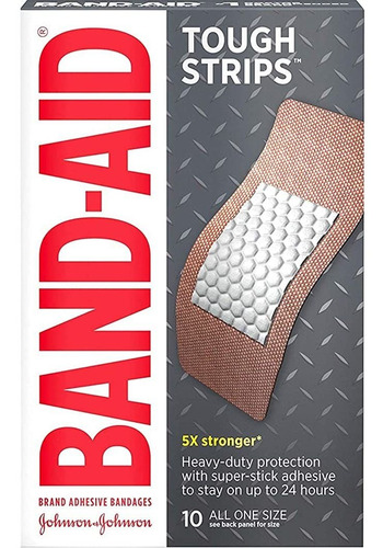 Band-aid Tough-strips Vendajes, Extra Grande 10 Ea (pack De