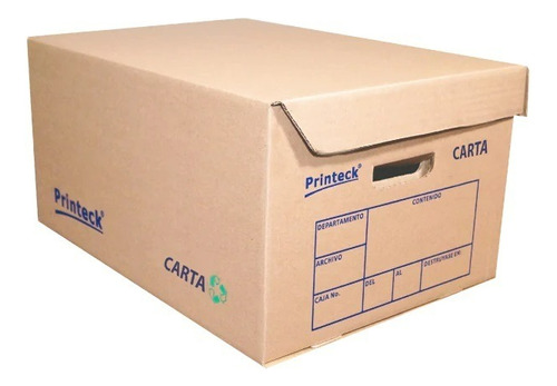 Caja De Archivo De Carton Printeck 5 Pieza Carta Organizar