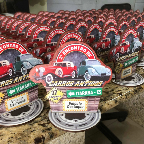 70troféus Lembrança Para Evento Carros Antigos Convenções