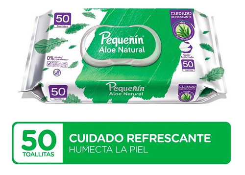 Toallitas Húmedas Para Bebé Pequeñín Aloe Natural Pack 50 Un