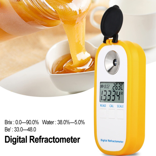 Refractómetro Digital Miel Miel Humedad Brix Bee Baume 0-90%