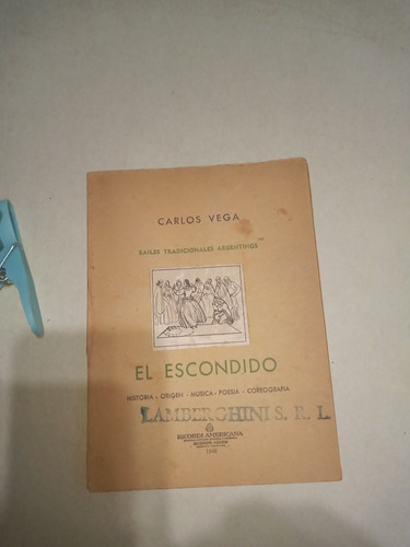 El Escondido-bailes Tradicionales Argentinos-c. Vega - 1948 (Usado)