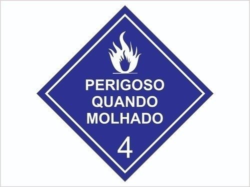 Risco Perigoso Quando Molhado / Adesivo Refletivo