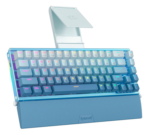 Teclado Redragon K641b Bw Rgb Shaco 60% Hotswap Azul Idioma A