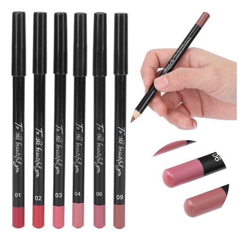 6pcs Lip Lip Liner Profesional Imploude Matte Lip Pencil Lip