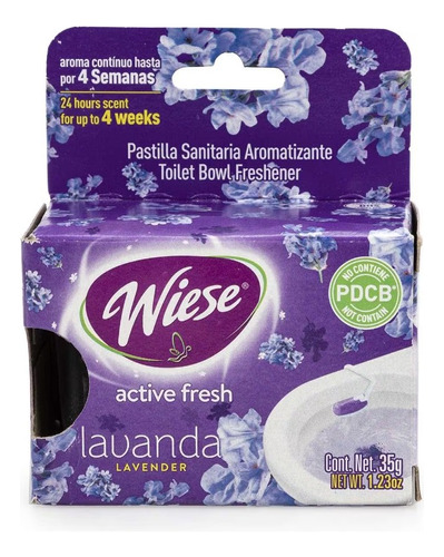 Pastilla Sanitaria Canastilla Wiese Lavanda 35g Caja 12pz