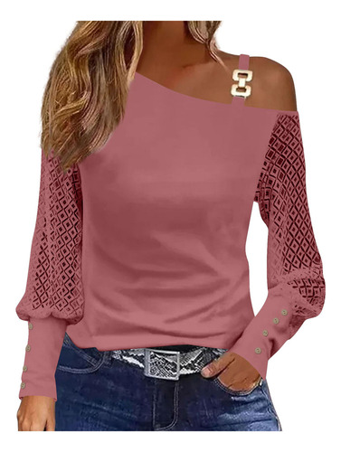 Blusa Para Mujer R, Casual, Con Un Solo Hombro, A La Moda, S