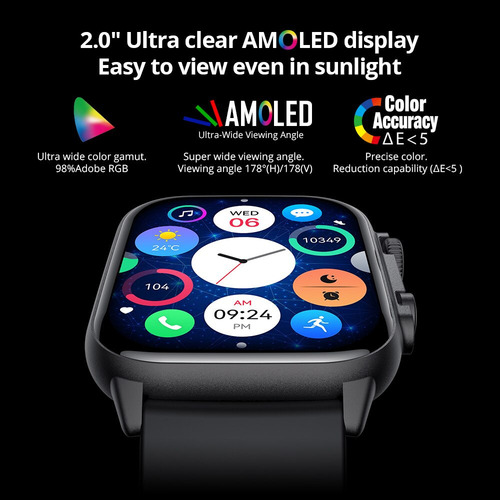 Reloj Inteligente Colmi C81 Amoled De 2.0 Pulgadas Compatibl