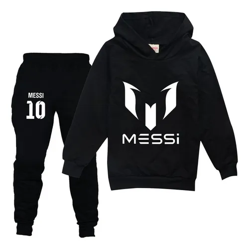 Qy Messi Conjunto De Chándal Con Capucha Y Pantalón Para Ni
