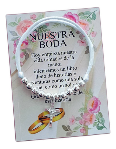 10 Pulseras Decenario Recuerdo De Boda Bolos Economicos 