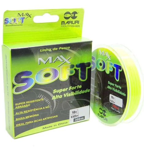 Linha Maruri Max Soft 0,523mm Verde Limão - 300m