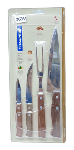 3 Cuchillo Carne 1 Trinche Parrilla Tramontina X. 9063 Xavi