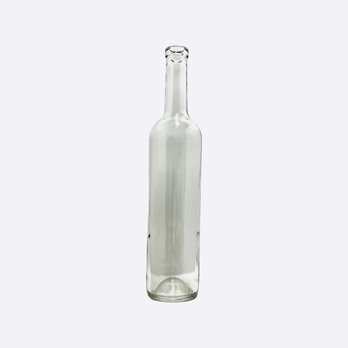 Botella Bordalesa 750ml Con Corcho Tapa Plastica, 12 Piezas 