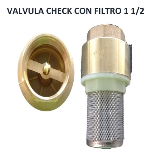 Valvula Check Con Flitro 1 1/2 